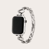 Silver Heart Link Apple Watch Band