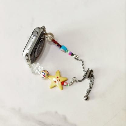 Smiley Star Beaded Apple Watch Band