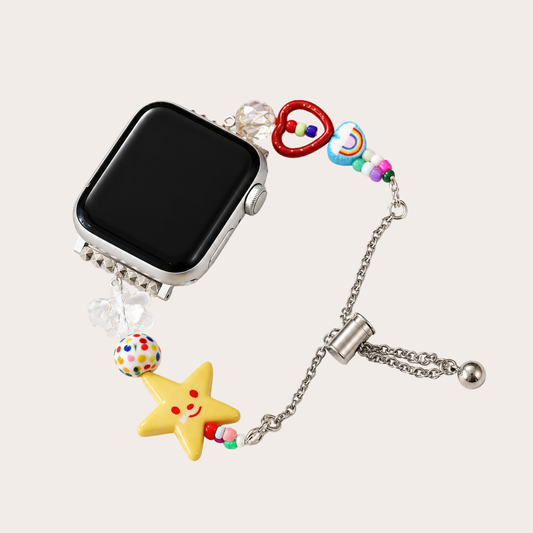 Smiley Star Beaded Apple Watch Band