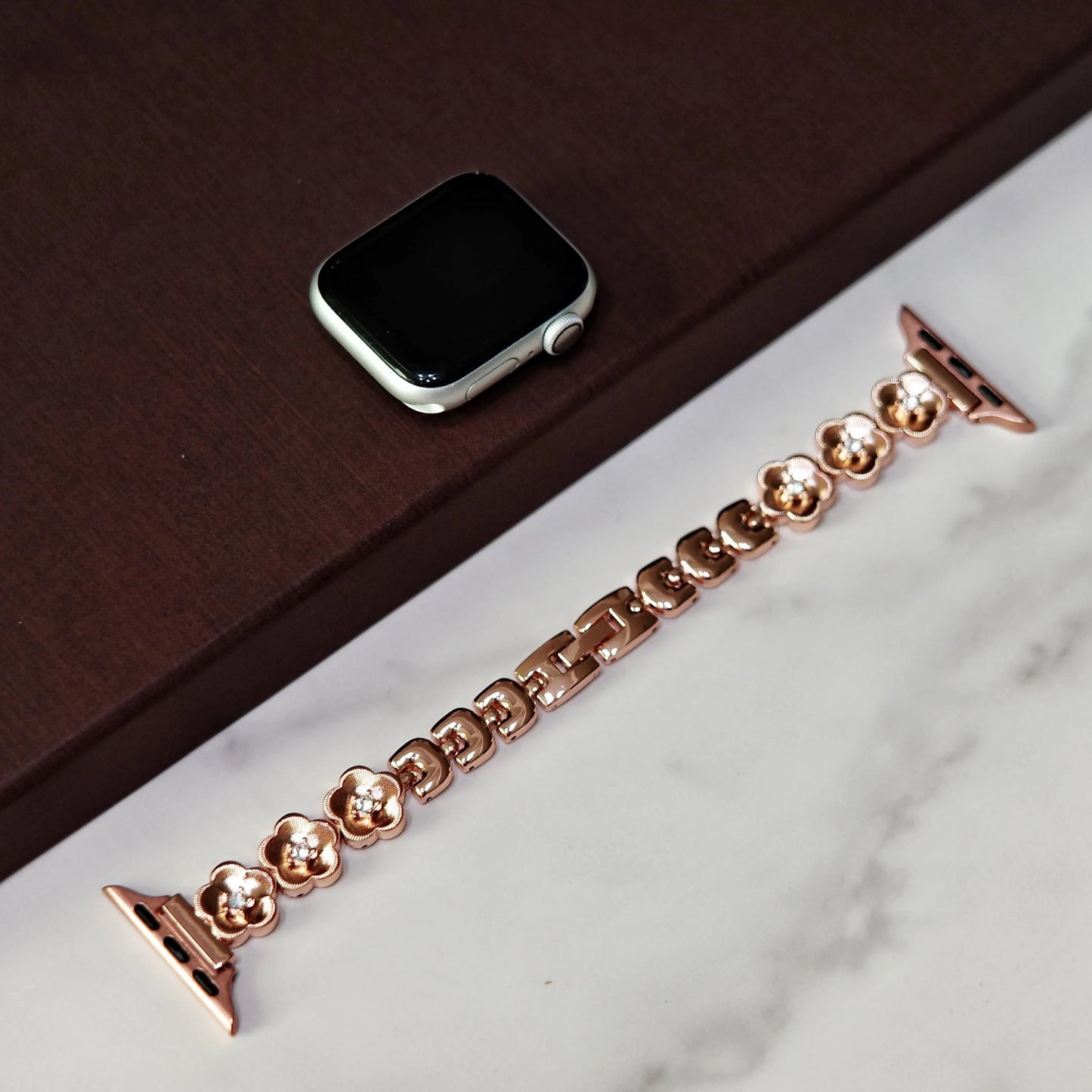 Rose Gold Sakura Blossom Apple Watch Band