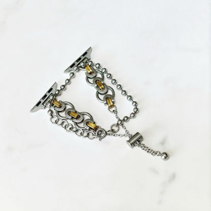 Two-Tone Chain Apple Watch Band