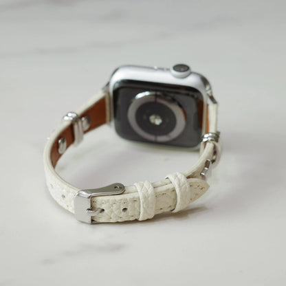 White Punk Leather Apple Watch Band