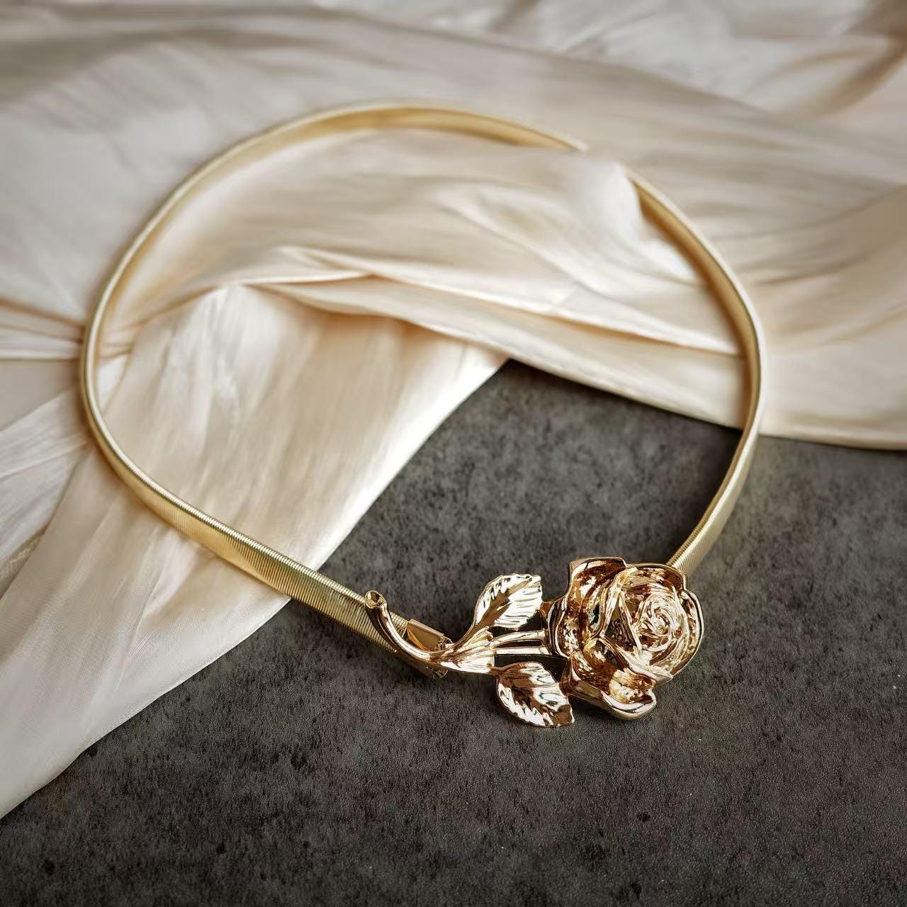 Gold Rose Flower Waist Chain
