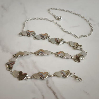 Silver Heart Link Waist Chain