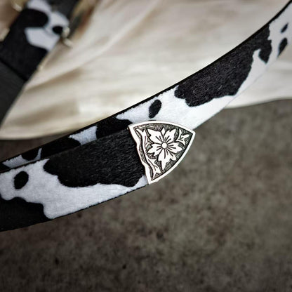 Y2K Cow Print Western Belt
