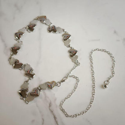 Silver Heart Link Waist Chain